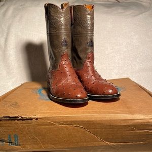 Hand Made Ostrich Cowboy Boots